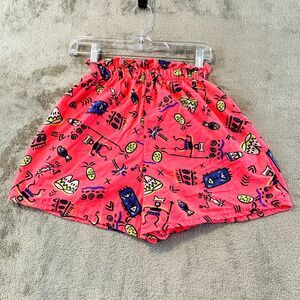 Vintage Aldo Gianne Italian Club‎ Nylon Shorts Womens S Neon Pink 80s USA Made